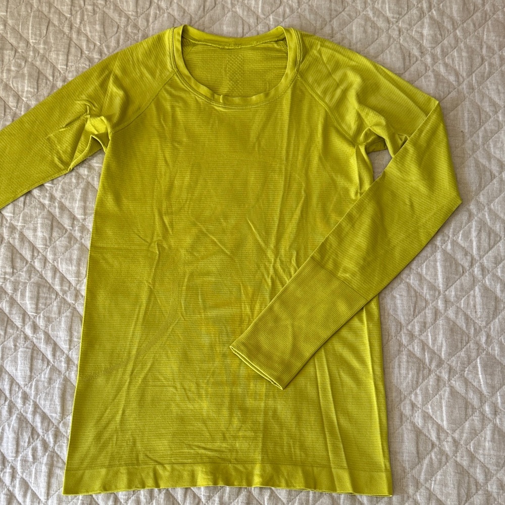 Lululemon Bright neon swiftly tech Long Sleeve Top